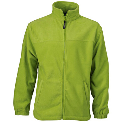 Full-Zip Fleece , James Nicholson, lime-grün, 100% Polyester, XL, , Bild 1