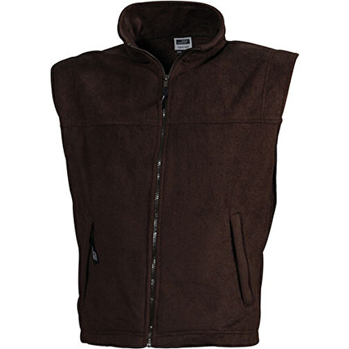 Fleece Vest , James Nicholson, braun, 100% Polyester, S, , Bild 1
