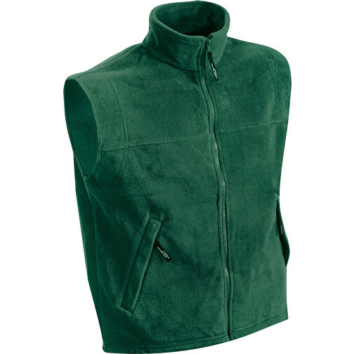 Fleece Vest , James Nicholson, dark-grün, 100% Polyester, XXL, , Bild 1