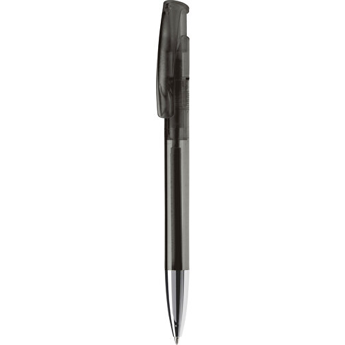 Kugelschreiber Avalon Transparent Mit Metallspitze , transparent schwarz, ABS & Metall, 14,60cm (Länge), Bild 1