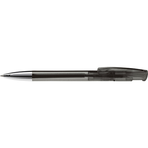 Kugelschreiber Avalon Transparent Mit Metallspitze , transparent schwarz, ABS & Metall, 14,60cm (Länge), Bild 3