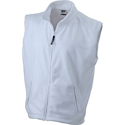 Fleece Vest , James Nicholson, weiß, 100% Polyester, L, , Bild 1