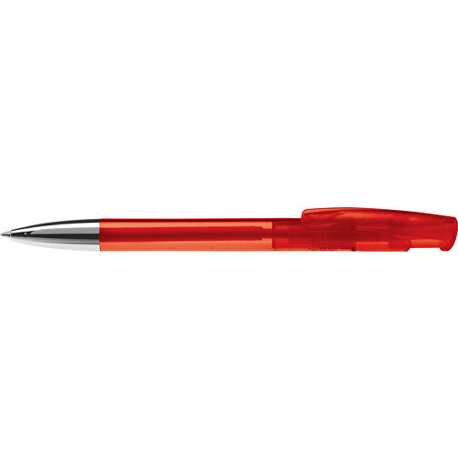 Kugelschreiber Avalon Transparent Mit Metallspitze , transparent rot, ABS & Metall, 14,60cm (Länge), Bild 3