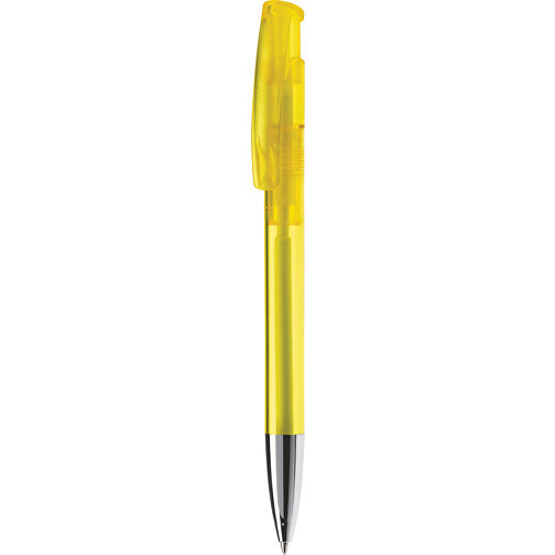 Kugelschreiber Avalon Transparent Mit Metallspitze , transparent gelb, ABS & Metall, 14,60cm (Länge), Bild 1