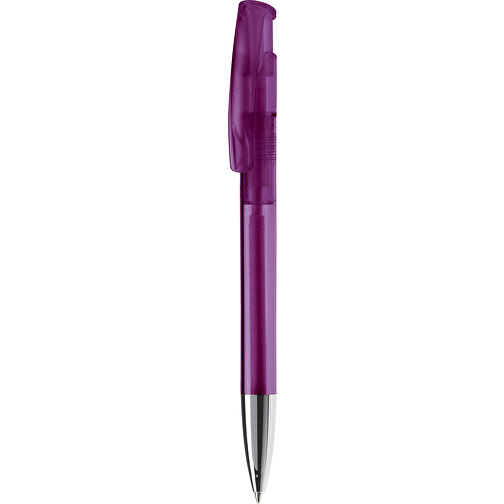 Kugelschreiber Avalon Transparent Mit Metallspitze , transparent violett, ABS & Metall, 14,60cm (Länge), Bild 1