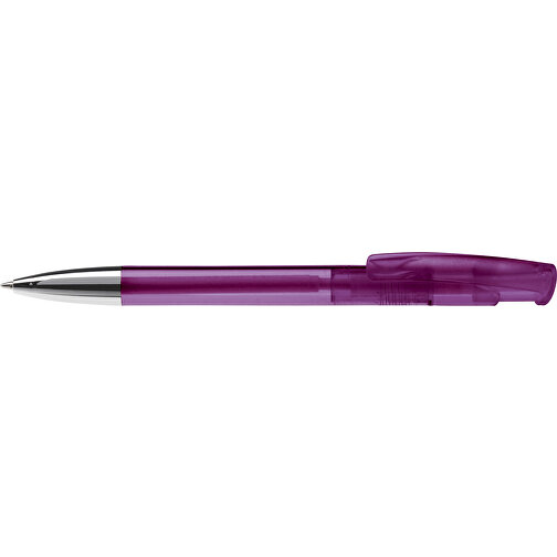 Kugelschreiber Avalon Transparent Mit Metallspitze , transparent violett, ABS & Metall, 14,60cm (Länge), Bild 3