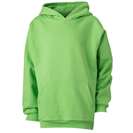 Hooded Sweat Junior , James Nicholson, lime-grün, 80% Baumwolle, ringgesponnen, 20% Polyester, S (110/116), , Bild 1