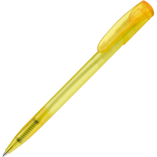 Kugelschreiber Deniro Frosty , gefrostet gelb, ABS, 14,30cm (Länge), Bild 2