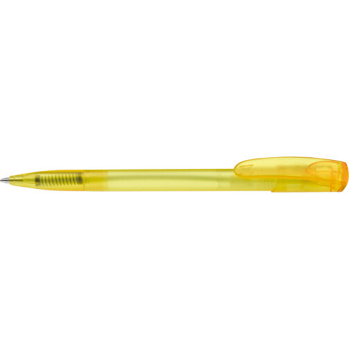Kugelschreiber Deniro Frosty , gefrostet gelb, ABS, 14,30cm (Länge), Bild 3