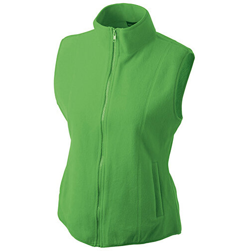Girly Microfleece Vest , James Nicholson, lime-grün, 100% Polyester, S, , Bild 1