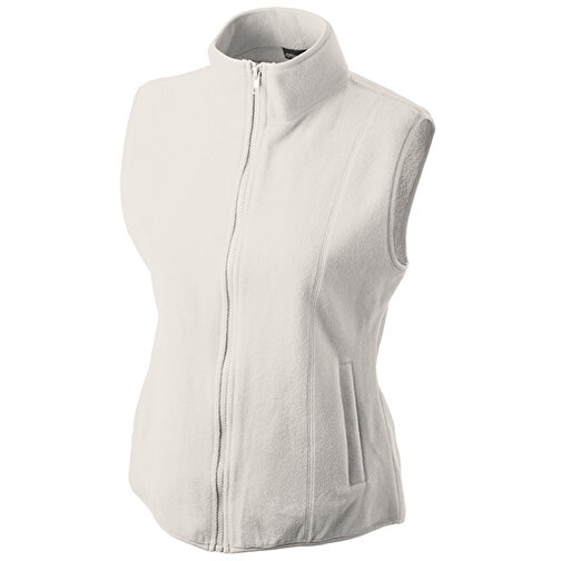 Girly Microfleece Vest , James Nicholson, off-weiß, 100% Polyester, XL, , Bild 1