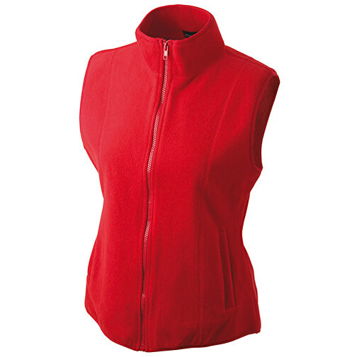 Girly Microfleece Vest , James Nicholson, rot, 100% Polyester, M, , Bild 1