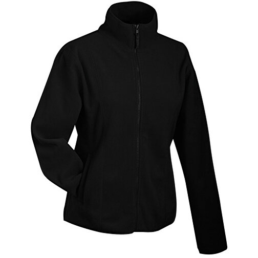 Girly Microfleece Jacket , James Nicholson, schwarz, 100% Polyester, XXL, , Bild 1