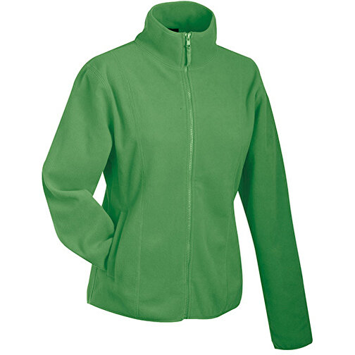 Girly Microfleece Jacket , James Nicholson, lime-grün, 100% Polyester, S, , Bild 1