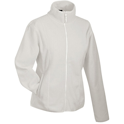 Girly Microfleece Jacket , James Nicholson, off-weiß, 100% Polyester, M, , Bild 1
