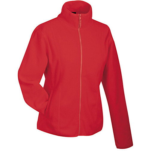 Girly Microfleece Jacket , James Nicholson, rot, 100% Polyester, M, , Bild 1