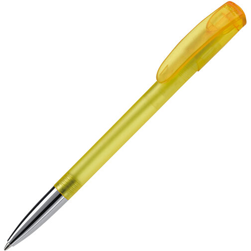 Kugelschreiber Deniro Mit Metallspitze Frosty , gefrostet gelb, ABS & Metall, 14,30cm (Länge), Bild 2