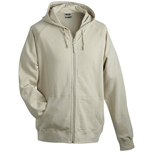 Hooded Jacket , James Nicholson, stone, 100% Baumwolle, gekämmt, ringgesponnen, S, , Bild 1