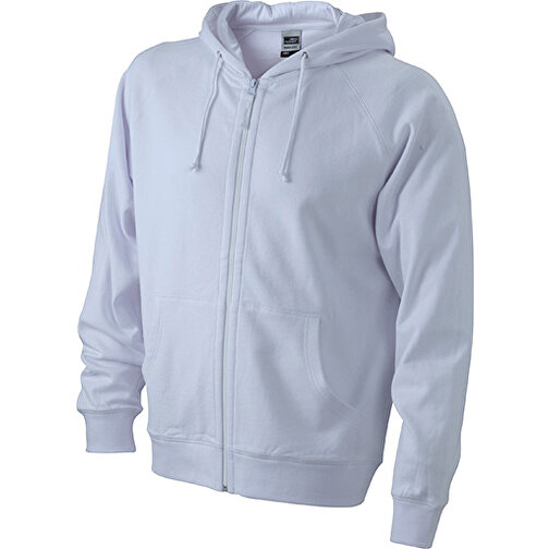 Hooded Jacket , James Nicholson, weiß, 100% Baumwolle, gekämmt, ringgesponnen, S, , Bild 1
