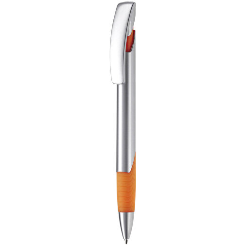 Kugelschreiber Zorro Silver , silber / orange, ABS & Metall, 14,50cm (Länge), Bild 1