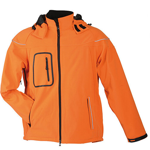 Men’s Winter Softshell Jacket , James Nicholson, orange, 100% Polyester, S, , Bild 1