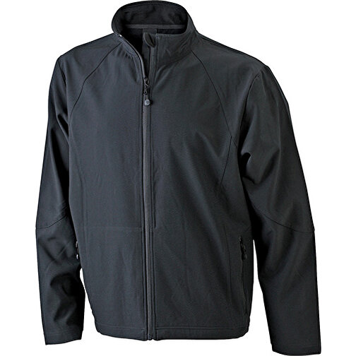 Men’s Softshell Jacket , James Nicholson, schwarz, 90% Polyester, 10% Elasthan, L, , Bild 1