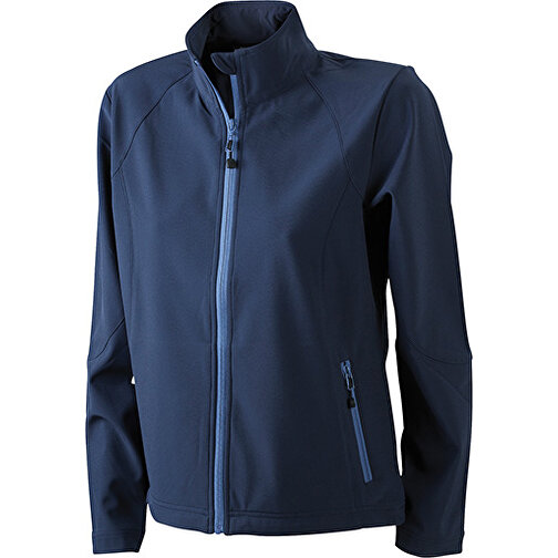 Ladies’ Softshell Jacket , James Nicholson, navy, 90% Polyester, 10% Elasthan, S, , Bild 1