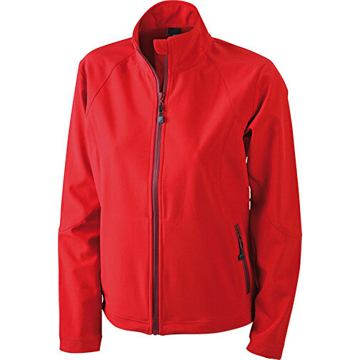 Ladies’ Softshell Jacket , James Nicholson, rot, 90% Polyester, 10% Elasthan, S, , Bild 1