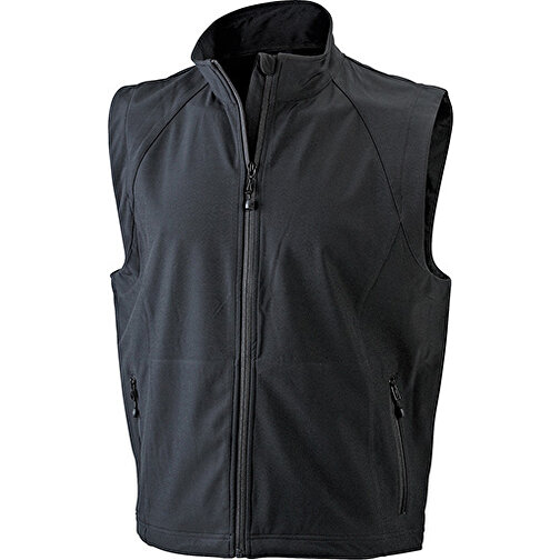Men’s  Softshell Vest , James Nicholson, schwarz, 90% Polyester, 10% Elasthan, M, , Bild 1