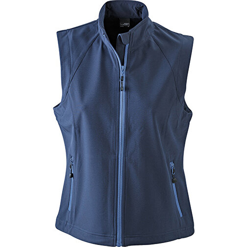 Ladies’ Softshell Vest , James Nicholson, navy, 90% Polyester, 10% Elasthan, L, , Bild 1
