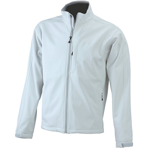 Men’s Softshell Jacket , James Nicholson, off-weiß, 95% Polyester, 5% Elasthan, L, , Bild 1