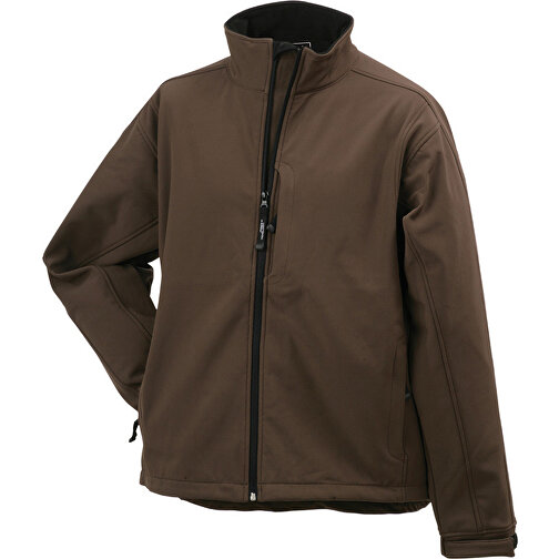 Softshell Jacket Junior , James Nicholson, braun, 95% Polyester, 5% Elasthan, L (134/140), , Bild 1