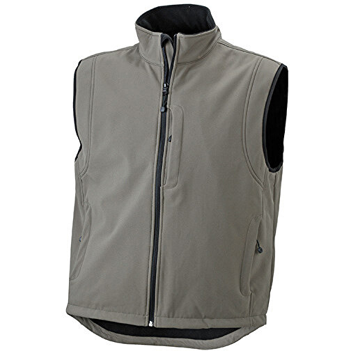 Men’s Softshell Vest , James Nicholson, olive, 95% Polyester, 5% Elasthan, L, , Bild 1