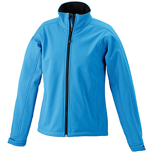 Ladies’ Softshell Jacket , James Nicholson, aqua, 95% Polyester, 5% Elasthan, L, , Bild 1