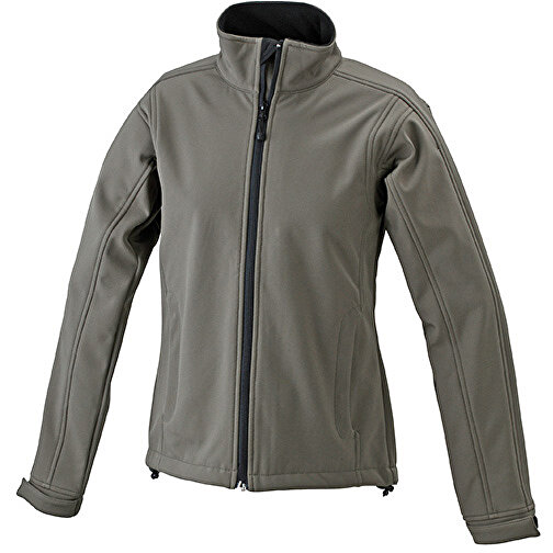 Ladies’ Softshell Jacket , James Nicholson, olive, 95% Polyester, 5% Elasthan, L, , Bild 1