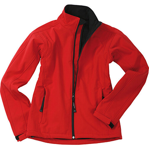 Ladies’ Softshell Jacket , James Nicholson, rot, 95% Polyester, 5% Elasthan, XL, , Bild 1