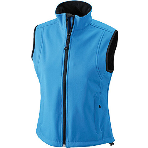 Ladies’ Softshell Vest , James Nicholson, aqua, 95% Polyester, 5% Elasthan, L, , Bild 1
