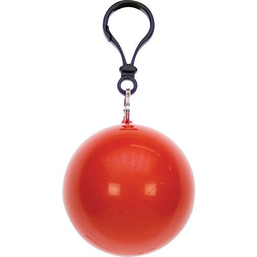 Regenponcho Schlüsselanhänger , rot, PE, , Bild 1