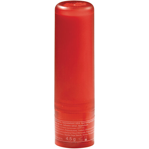 Lippenpflegestift , gefrostet rot, ABS & Bienenwachs, 7,00cm (Länge), Bild 1