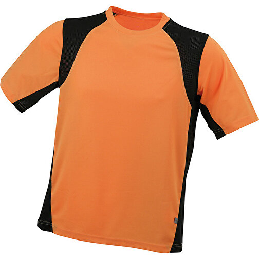 Men’s Running-T , James Nicholson, orange/schwarz, 100% Polyester, XXL, , Bild 1