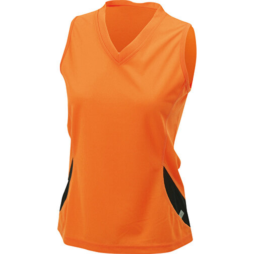 Ladies’ Running Tank , James Nicholson, orange/schwarz, 100% Polyester, L, , Bild 1