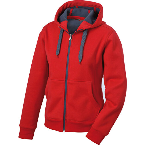 Ladies’ Doubleface Jacket , James Nicholson, rot/carbon, 55% Polyester, 45% Baumwolle, M, , Bild 1