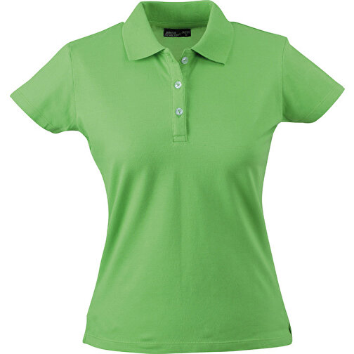 Ladies’ Elastic Piqué Polo , James Nicholson, lime-grün, 95% Baumwolle, gekämmt, ringgesponnen, 5% Elasthan, M, , Bild 1