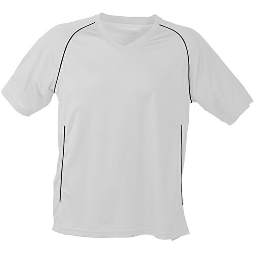 Team Shirt , James Nicholson, weiß/schwarz, 100% Polyester, S, , Bild 1