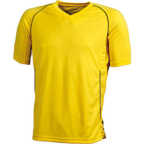 Team Shirt , James Nicholson, gelb/schwarz, 100% Polyester, XL, , Bild 1