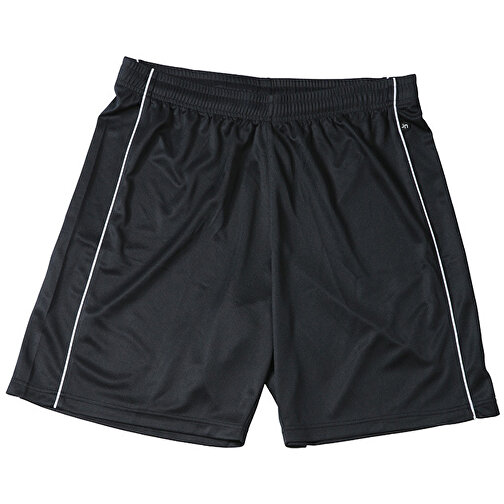 Basic Team Shorts Junior , James Nicholson, schwarz/weiß, 100% Polyester, XL (146/152), , Bild 1