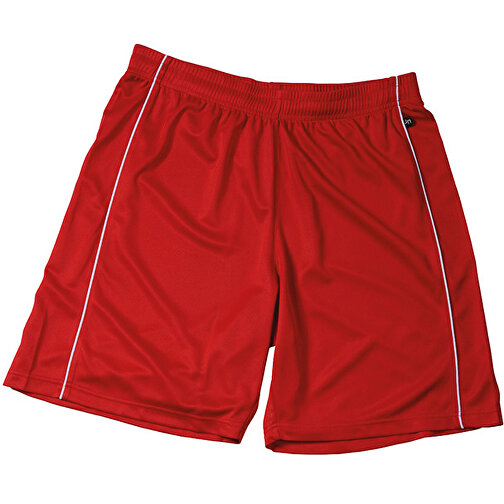 Basic Team Shorts Junior , James Nicholson, rot/weiß, 100% Polyester, M (122/128), , Bild 1