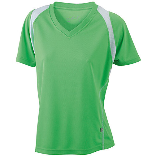 Ladies’ Running-T , James Nicholson, lime-grün/weiss, 100% Polyester, M, , Bild 1