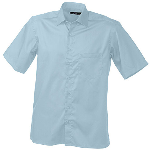 Men’s Business Shirt Short-Sleeved , James Nicholson, light-blau, 100% Baumwolle, L, , Bild 1