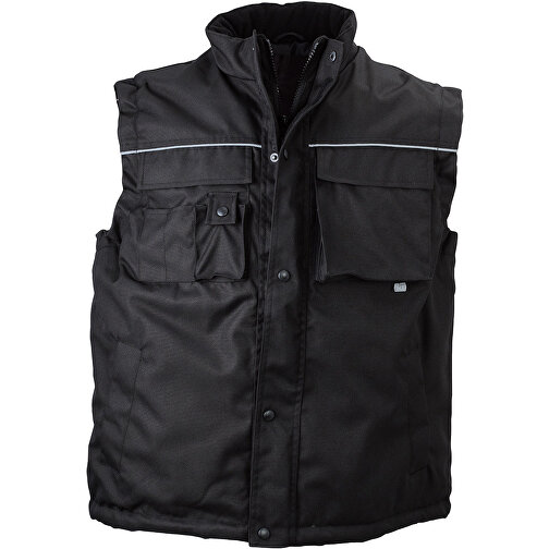 Workwear Vest , James Nicholson, schwarz, 100% Polyester, XXL, , Bild 1